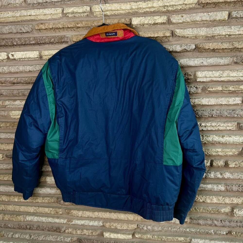 Gant Vintage 90s Goose Down Puffer Jacket Colorblock Size Large - Picture 7 of 12